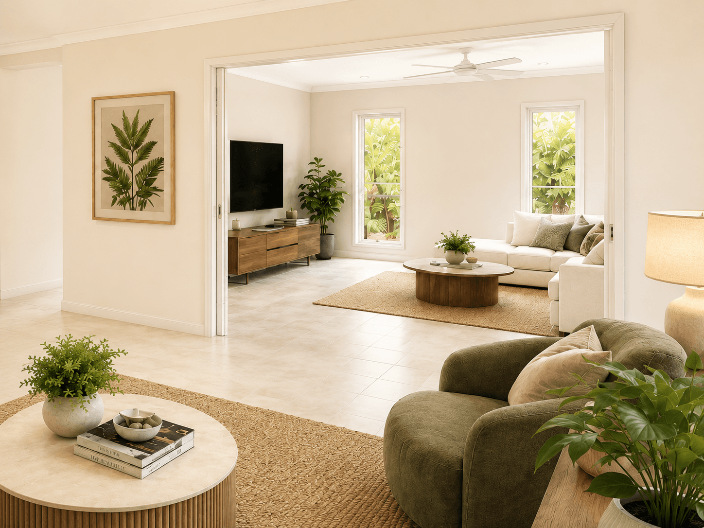 Featured House & Land — open-plan living and kitchen